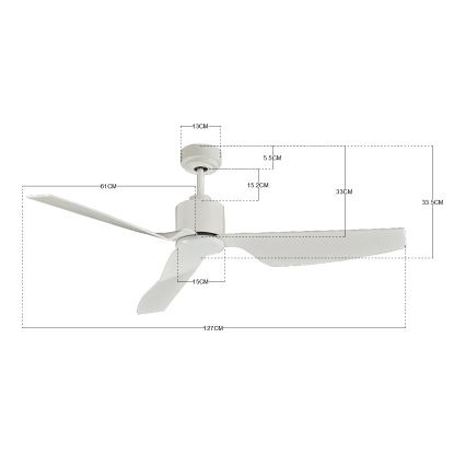 Lucci Air 210528 - Ventilatore da soffitto AIRFUSION CLIMATE II bianco + telecomando