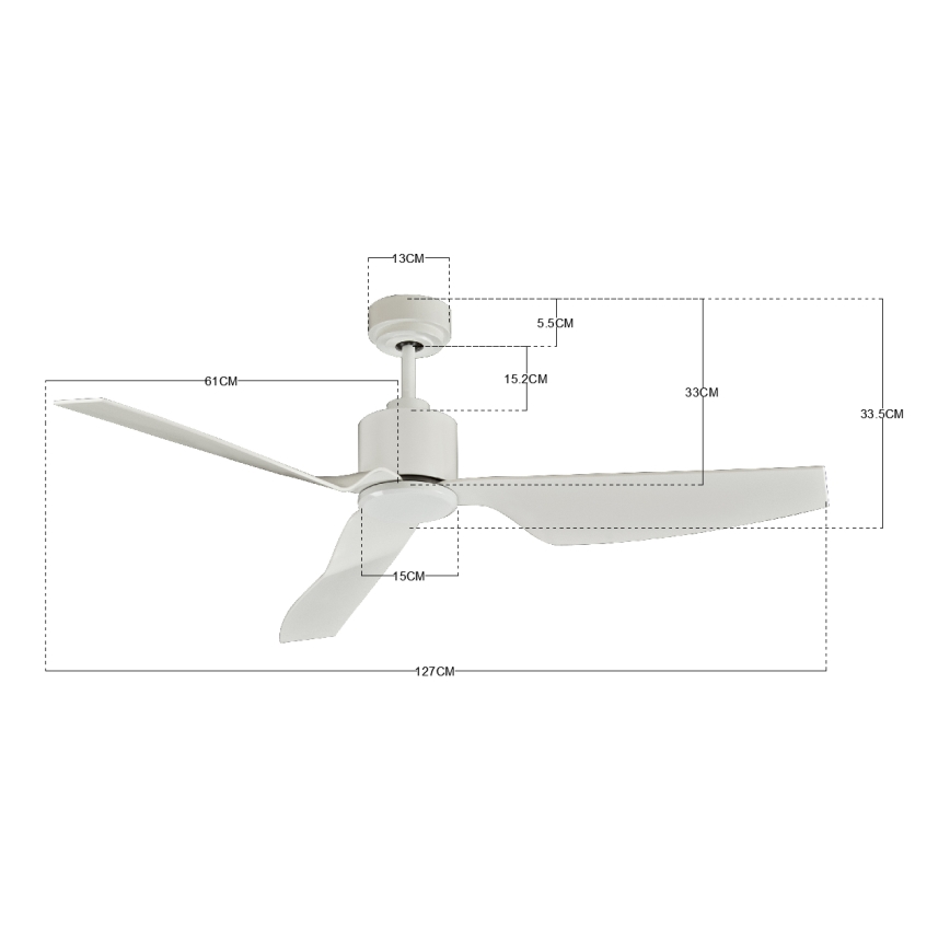 Lucci Air 210528 - Ventilatore da soffitto AIRFUSION CLIMATE II bianco + telecomando