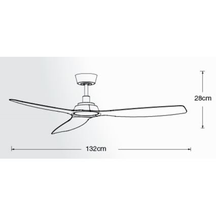 Lucci Air 210651 - Ventilatore da soffitto MOTO nero + telecomando