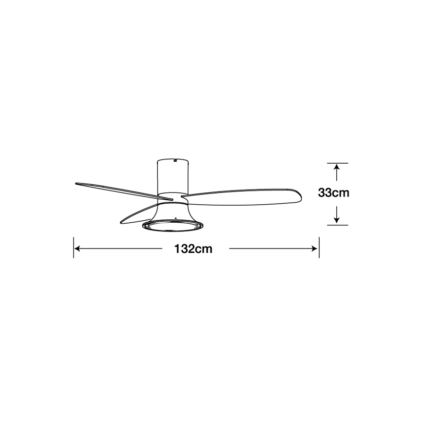 Lucci Air 210661 - Dimmbarer LED-Deckenventilator FLUSSO 1xGX53/18W/230V Holz/weiß + Fernbedienung