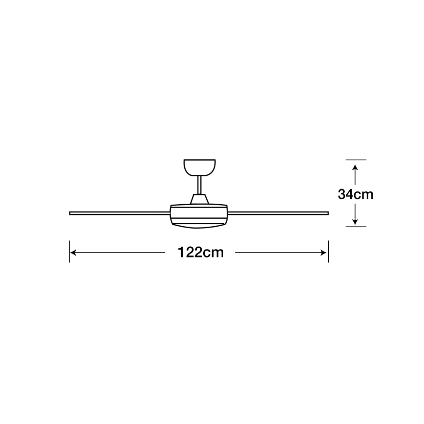 Lucci air 212898 - Dimmbarer LED-Deckenventilator MOONAH 1xGX53/21W/230V weiß + Fernbedienung