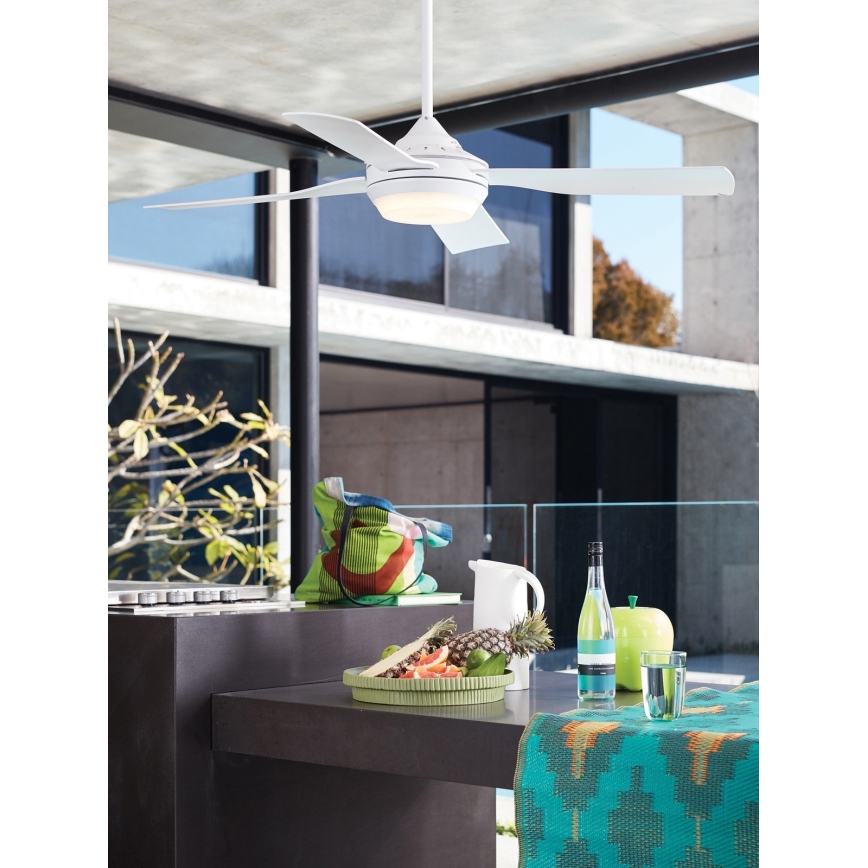 Lucci air 212898 - Ventilateur de plafond LED à intensité variable MOONAH 1xGX53/21W/230V blanc + télécommande