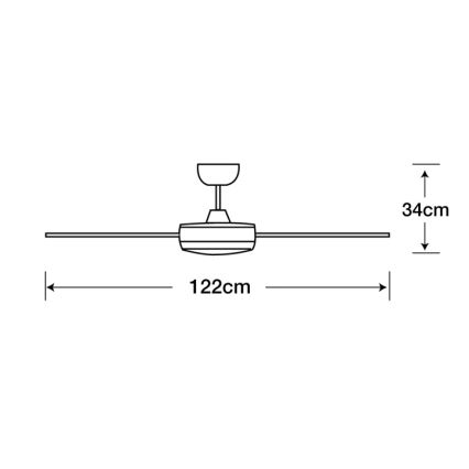 Lucci air 212899 - Ventilateur de plafond LED à intensité variable MOONAH 1xGX53/21W/230V noir + télécommande