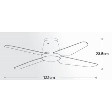 Lucci air 212999 - Ventilatore da soffitto AIRFUSION ARIA bianco + telecomando