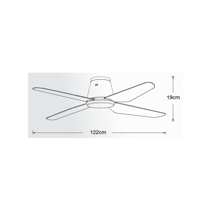 Lucci Air 213000 - Ventilatore da soffitto AIRFUSION ARIA nero + telecomando