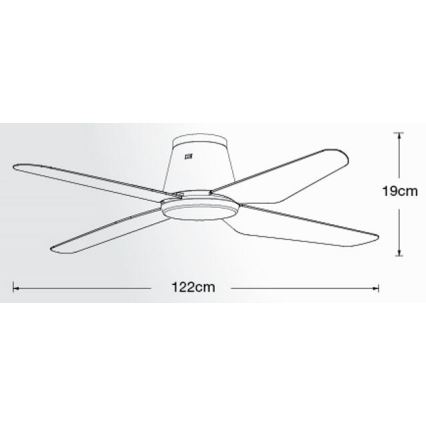 Lucci Air 213002 - Ventilateur de plafond AIRFUSION ARIA LED/18W/230V noir + télécommande