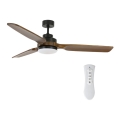 Lucci air 213054 - Ventilateur de plafond LED SHOALHAVEN GX53/17W/230V noir/paulownia + télécommande