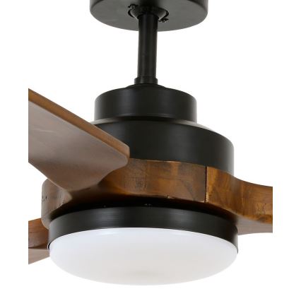 Lucci air 213054 - Ventilateur de plafond LED SHOALHAVEN GX53/17W/230V noir/paulownia + télécommande