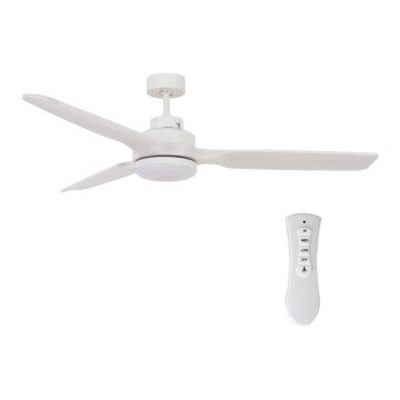 Lucci air 213055 - LED-Deckenventilator SHOALHAVEN GX53/17W/230V Paulownia/weiß Ø 142 cm + Fernbedienung