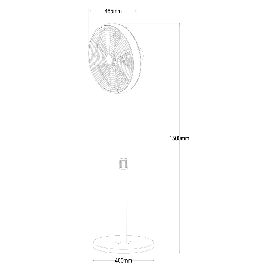 Lucci Air 213117EU - Ventilatore con supporto BREEZE cromo opaco