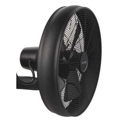 Lucci air 213124 - Ventilatore da parete BREEZE 55W/230V nero + telecomando