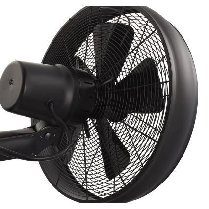 Lucci air 213124 - Ventilatore da parete BREEZE 55W/230V nero + telecomando