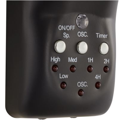 Lucci air 213124 - Ventilatore da parete BREEZE 55W/230V nero + telecomando