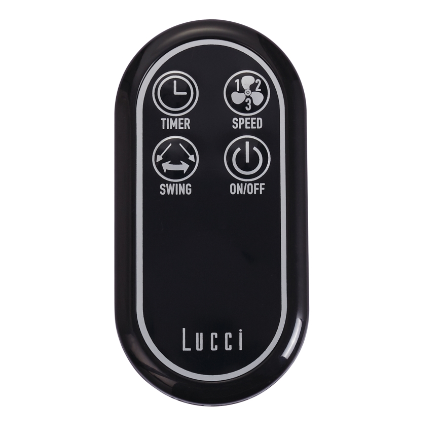Lucci air 213126 - Ventilateur mural BREEZE 55W/230V chrome mat + télécommande