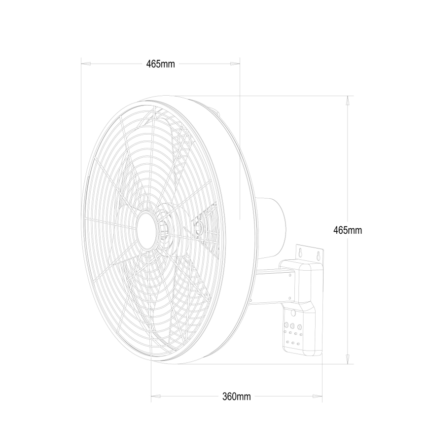 Lucci Air 213128EU - Ventilateur mural BREEZE 55W/230V blanc + télécommande