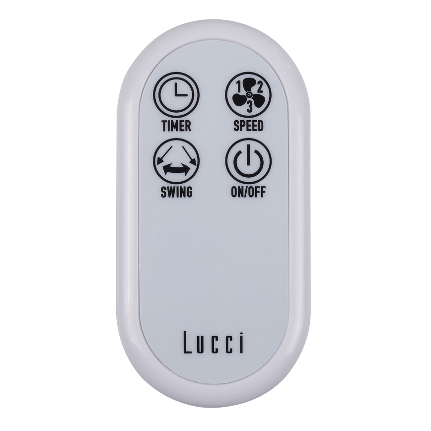 Lucci Air 213128EU - Ventilatore da parete BREEZE 55W/230V bianco + telecomando
