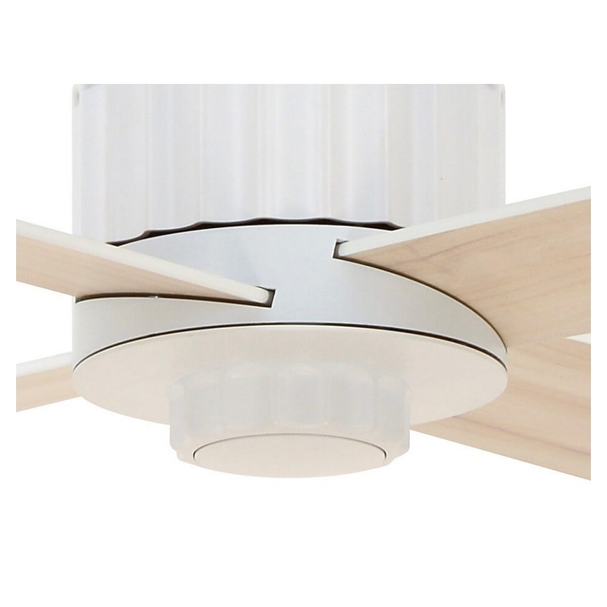 Lucci air 213171 - Plafoniera LED NEWPORT legno/bianco/beige + telecomando
