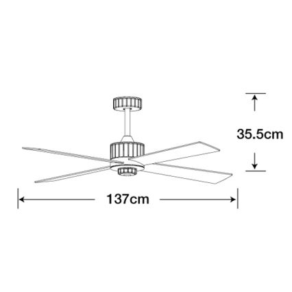 Lucci air 213171 - Plafoniera LED NEWPORT legno/bianco/beige + telecomando