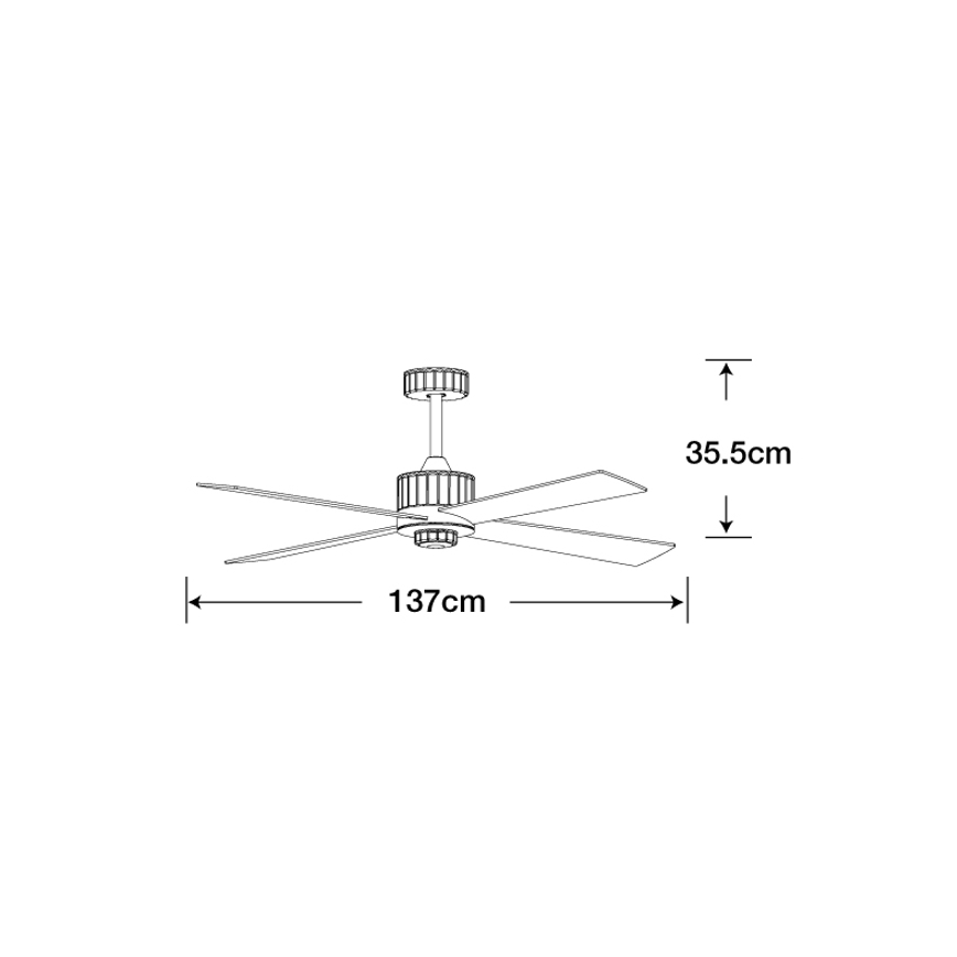 Lucci air 213171 - Plafoniera LED NEWPORT legno/bianco/beige + telecomando