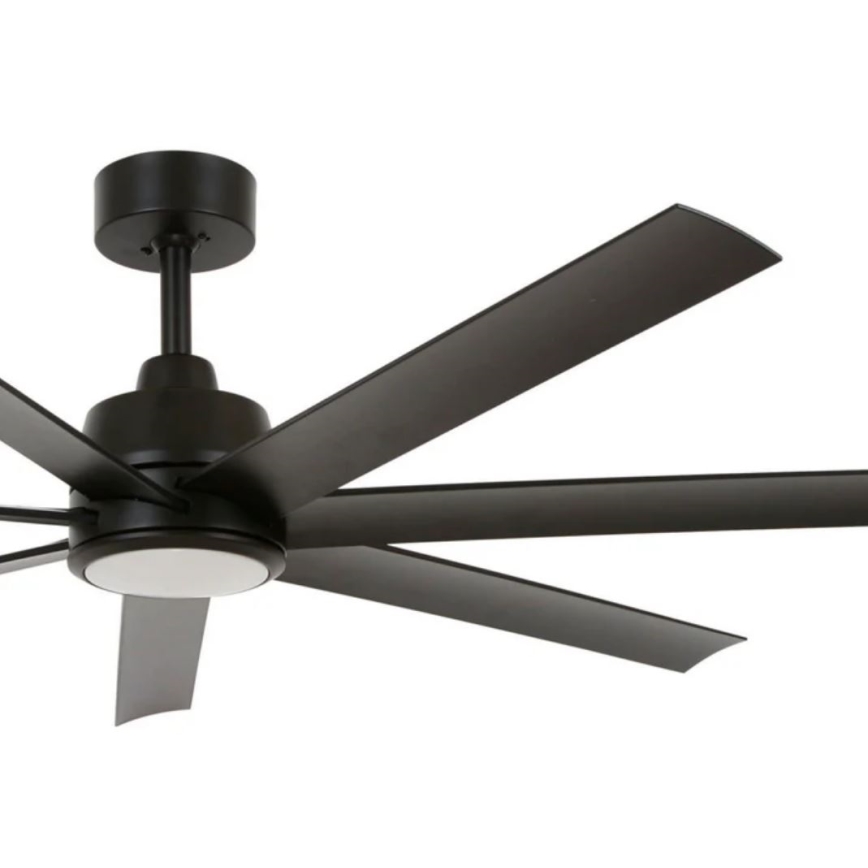 Lucci Air 21318349 - Ventilatore da soffitto dimmerabile a LED ATLANTA 1xGX53/12W/230V diametro 142 cm nero + telecomando