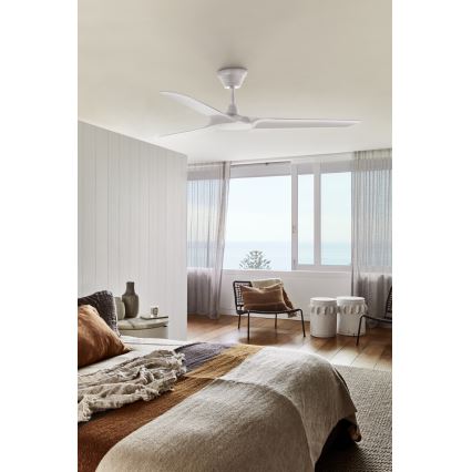 Lucci Air 21321549 - Deckenventilator ABYSS d 142 cm IP66 weiß + Fernbedienung