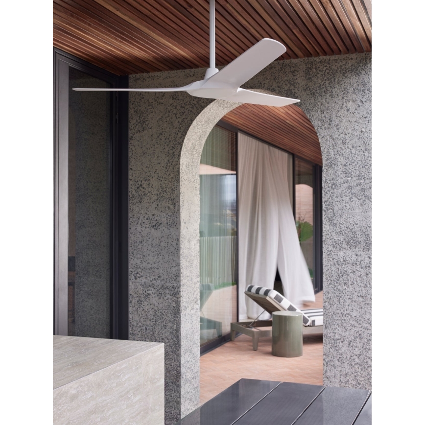 Lucci Air 21321549 - Deckenventilator ABYSS d 142 cm IP66 weiß + Fernbedienung