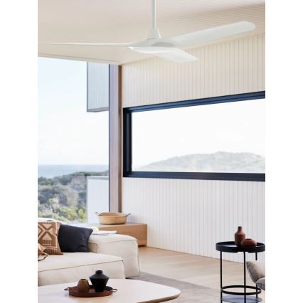 Lucci Air 21321549 - Deckenventilator ABYSS d 142 cm IP66 weiß + Fernbedienung