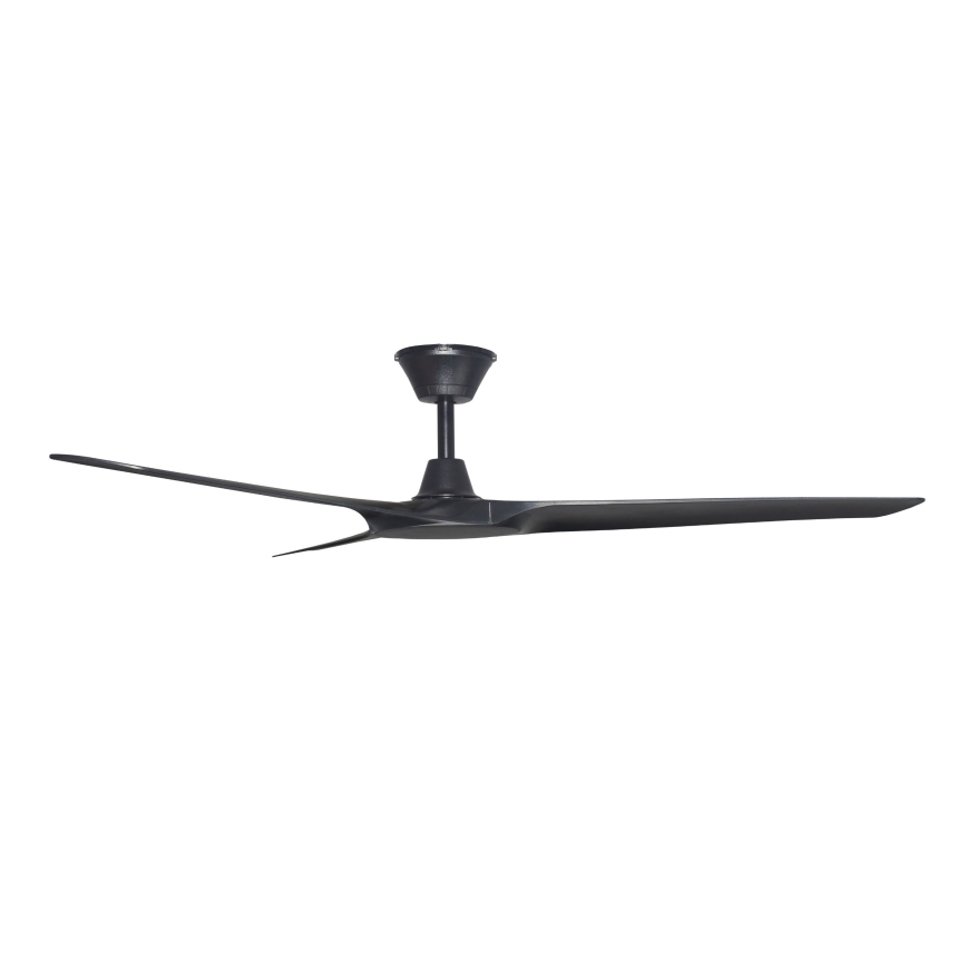 Lucci Air 21321649 - Ventilatore da soffitto ABYSS diametro 142 cm IP66 nero + telecomando