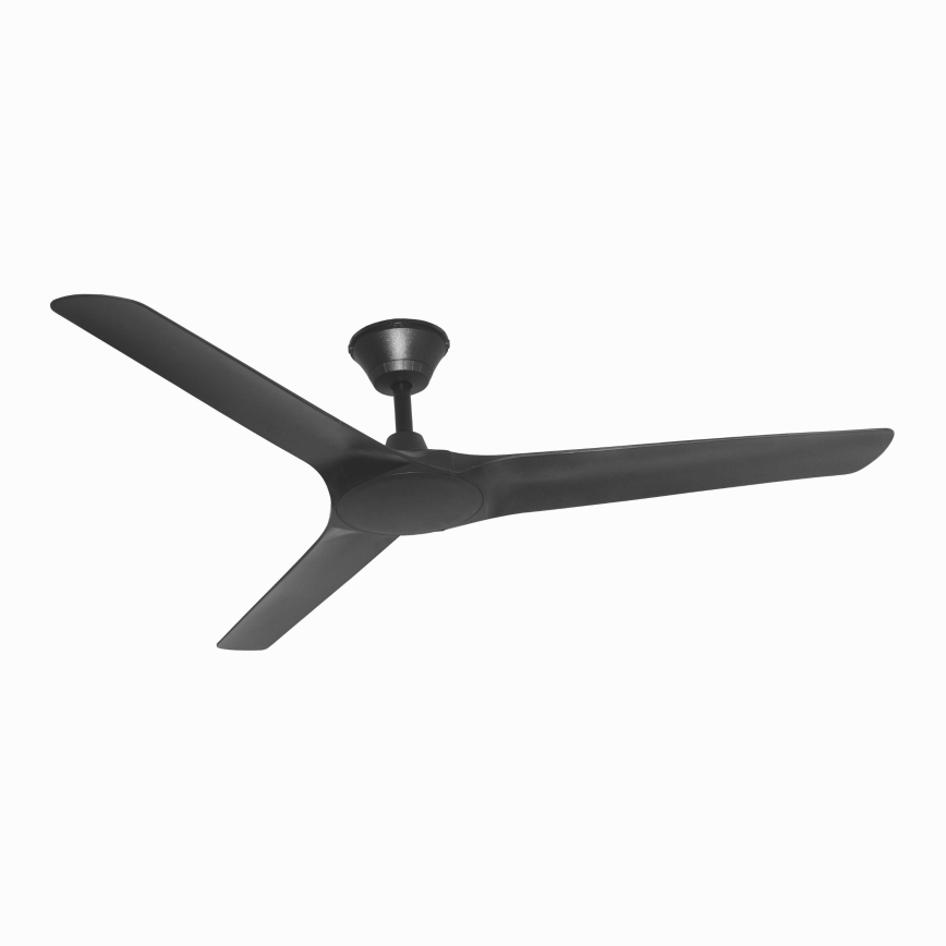 Lucci Air 21321649 - Ventilatore da soffitto ABYSS diametro 142 cm IP66 nero + telecomando