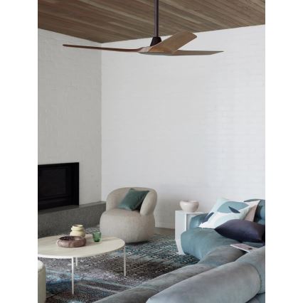 Lucci Air 21321749 - Ventilatore da soffitto ABYSS diametro 142 cm IP66 marrone + telecomando
