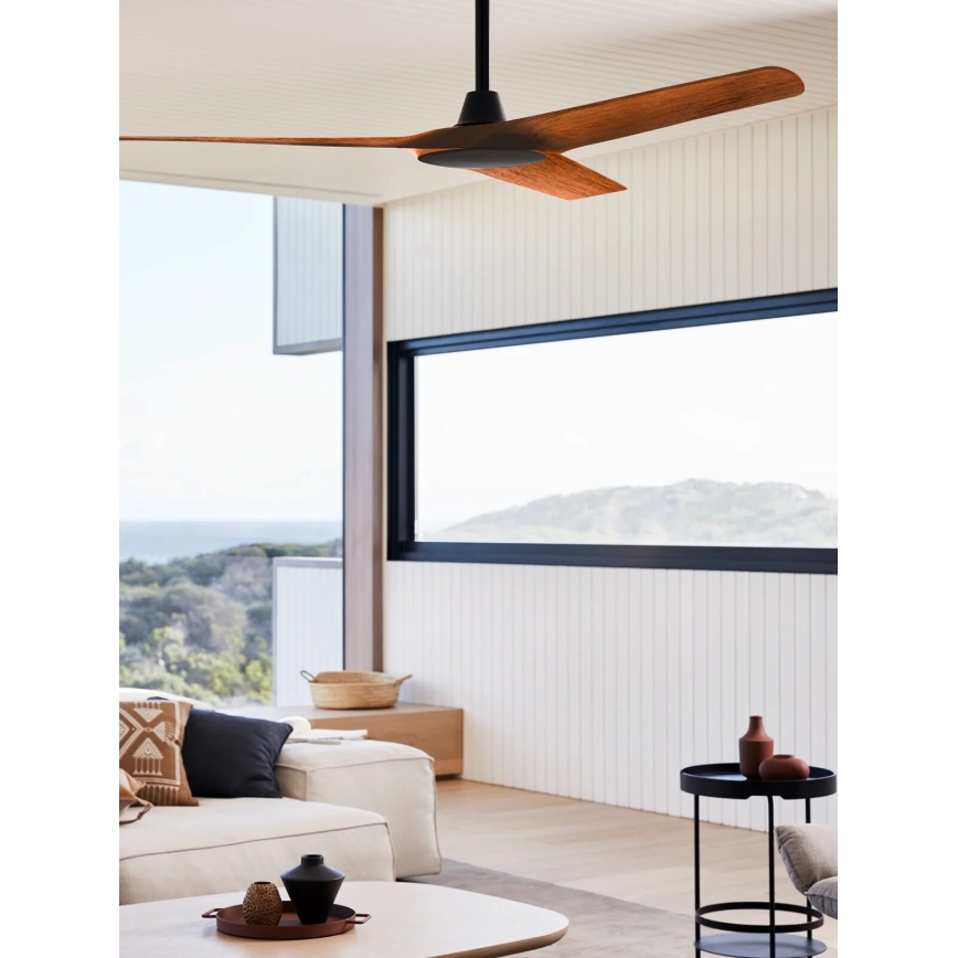 Lucci Air 21321749 - Ventilatore da soffitto ABYSS diametro 142 cm IP66 marrone + telecomando