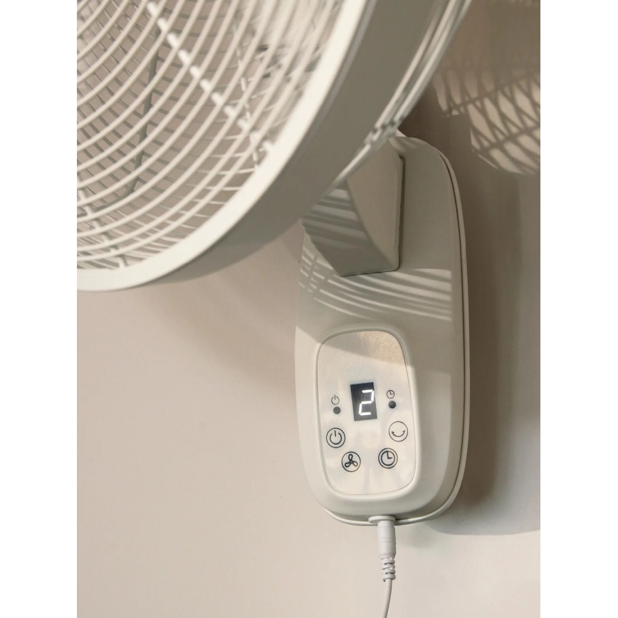 Lucci Air 21326649 - Ventilatore da parete GLIDE 36W/230V Ø 45 cm, bianco, con telecomando
