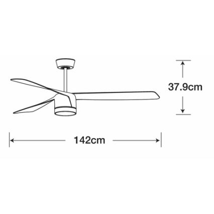 Lucci air 213280 - Deckenventilator PEREGRINE 1xGX53/12W/230V weiß + Fernbedienung