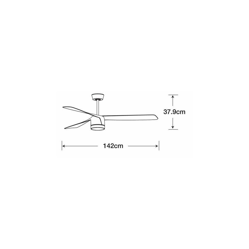 Lucci air 213280 - Deckenventilator PEREGRINE 1xGX53/12W/230V weiß + Fernbedienung
