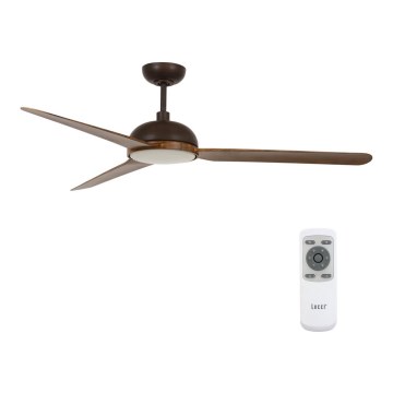 Lucci air 213300 - Ventilatore da soffitto dimmerabile a LED UNIONE 1xGX53/12W/230V marrone + telecomando