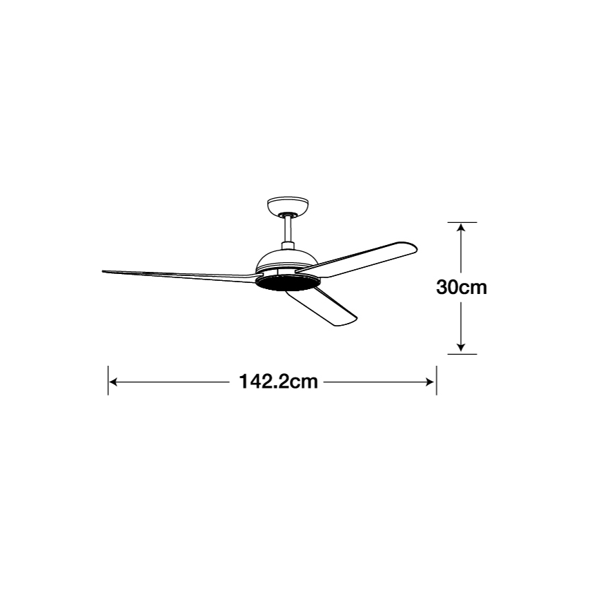 Lucci air 213301 - ventilateur de plafond LED à intensité réglable UNIONE 1xGX53/12W/230V brun/chrome brillant Ø 142 cm + télécommande