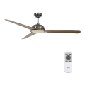 Lucci air 213301- Ventilatore da soffitto dimmerabile a LED UNIONE 1xGX53/12W/230V marrone/cromo lucido + telecomando