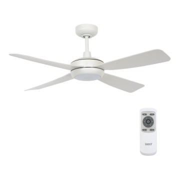 Lucci air 213302 - LED dimmbarer Deckenventilator SLIPSTREAM 1xGX53/12W/230V weiß + Fernbedienung