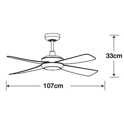 Lucci air 213303 - Dimmbarer LED-Deckenventilator SLIPSTREAM 1xGX53/12W/230V schwarz + Fernbedienung