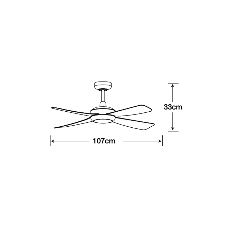 Lucci air 213303 - Dimmbarer LED-Deckenventilator SLIPSTREAM 1xGX53/12W/230V schwarz + Fernbedienung