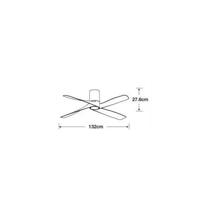 Lucci air 213350 - Dimmbarer LED-Deckenventilator RIVIERA 1xGX53/12W/230V weiß + Fernbedienung