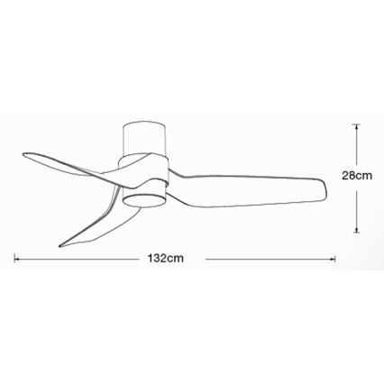 Lucci air 213355-Ventilateur de plafond LED à intensité variable NAUTICA 1xGX53/12W/230V marron/chrome brillant + Télécommande