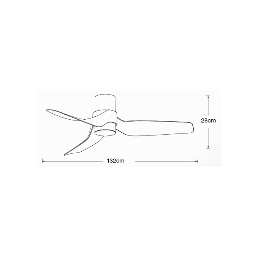 Lucci air 213355-Ventilateur de plafond LED à intensité variable NAUTICA 1xGX53/12W/230V marron/chrome brillant + Télécommande