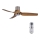 Lucci air 213355-Ventilatore da soffitto dimmerabile a LED NAUTICA 1xGX53/12W/230V marrone/cromo lucido + telecomando