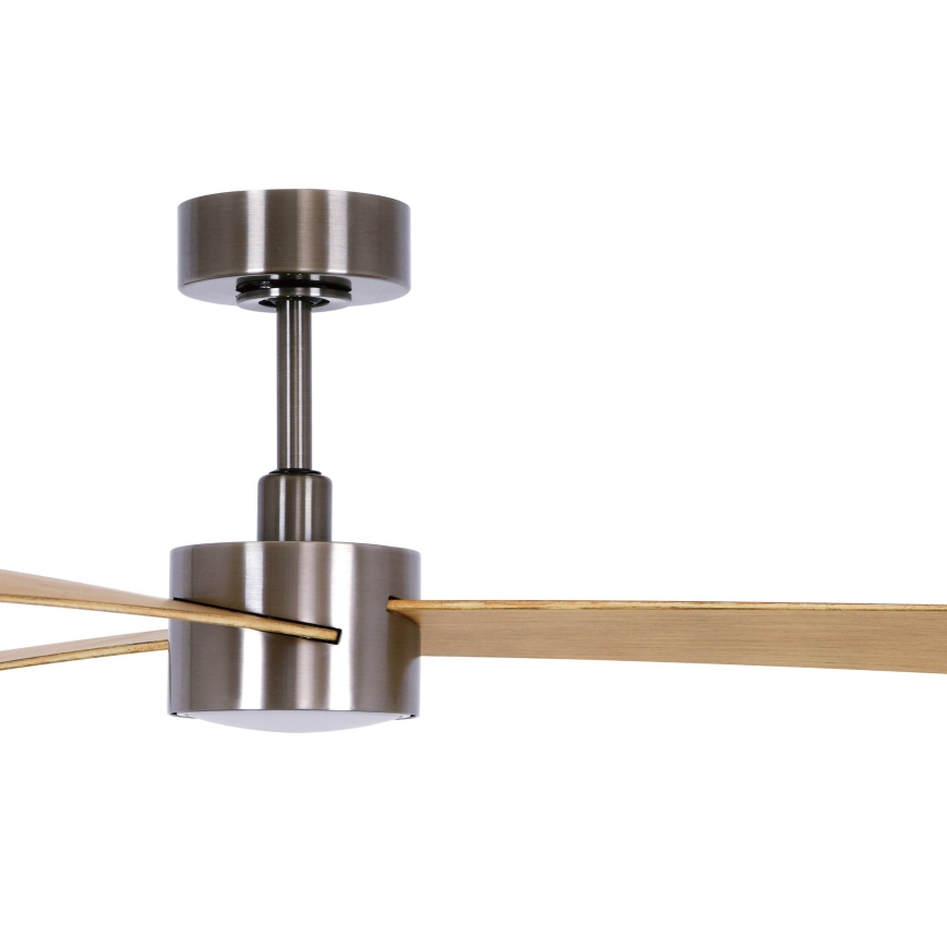 Lucci air 21610449 - Ventilatore da soffitto dimmerabile a LED CLIMATE 1xGX53/12W/230V marrone/cromo lucido + telecomando
