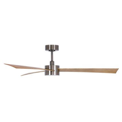 Lucci air 21610449 - Ventilatore da soffitto dimmerabile a LED CLIMATE 1xGX53/12W/230V marrone/cromo lucido + telecomando