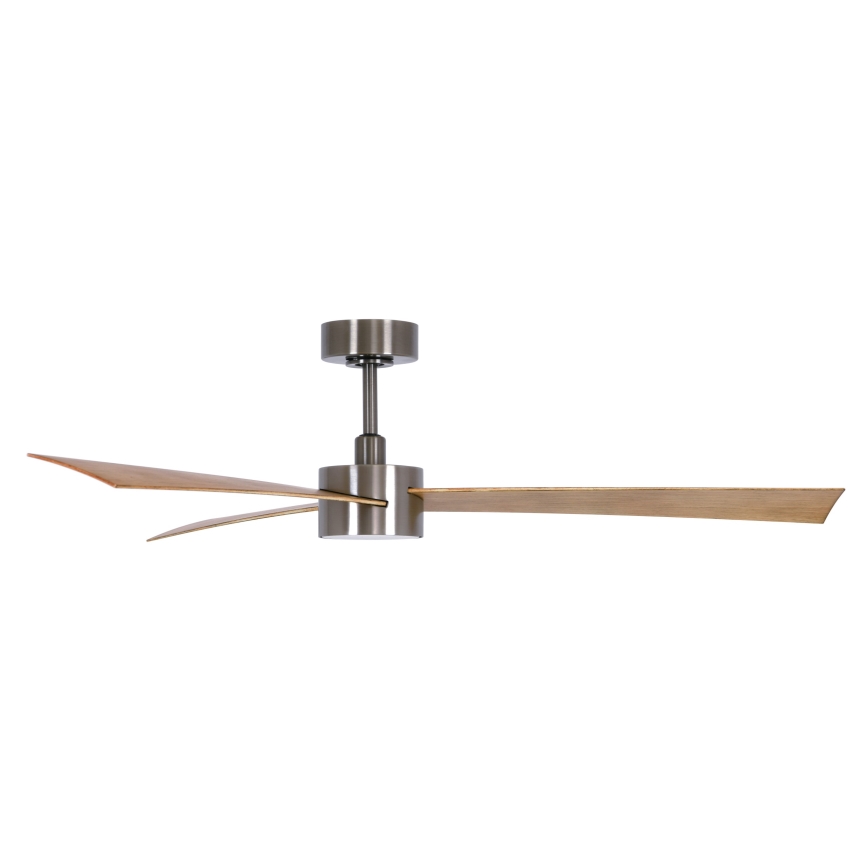 Lucci air 21610449 - Ventilatore da soffitto dimmerabile a LED CLIMATE 1xGX53/12W/230V marrone/cromo lucido + telecomando