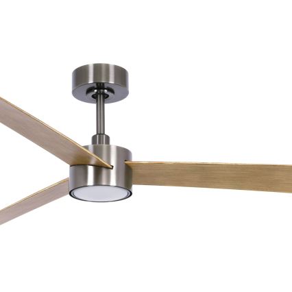 Lucci air 21610449 - Ventilatore da soffitto dimmerabile a LED CLIMATE 1xGX53/12W/230V marrone/cromo lucido + telecomando