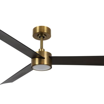 Lucci air 21610549- Ventilatore da soffitto dimmerabile a LED CLIMATE 1xGX53/12W/230V wenge/oro + telecomando