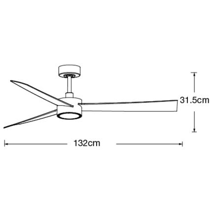 Lucci air 21610549- Ventilatore da soffitto dimmerabile a LED CLIMATE 1xGX53/12W/230V wenge/oro + telecomando
